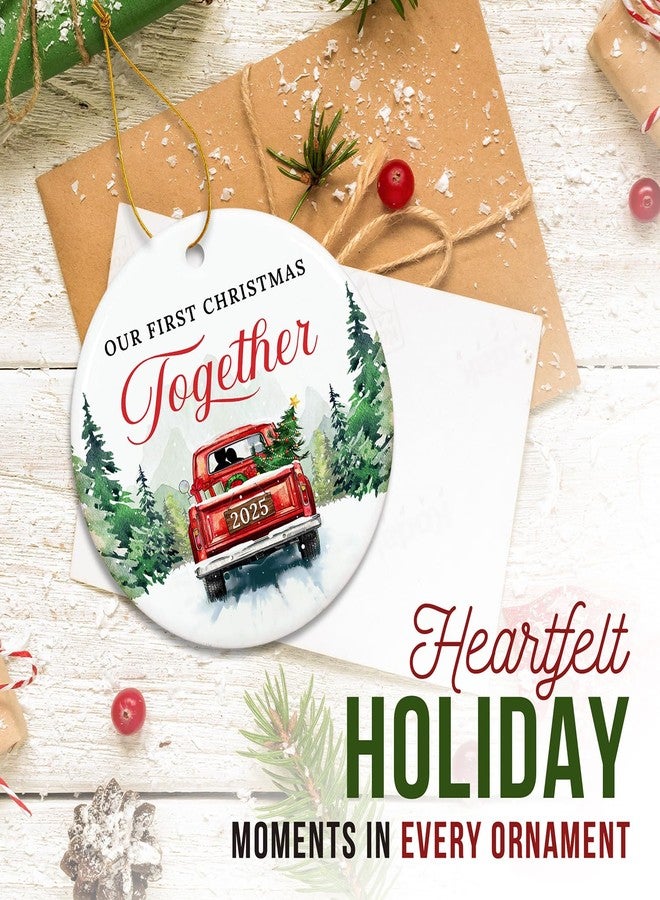 ZAGKOO Christmas Couples Gifts - First Christmas Together Ornament 2025 for Him Her, Boyfriend Girlfriend, Married Couple - First Xmas Ornament - Better Together Unique Wedding Gift Ideas - Image 5